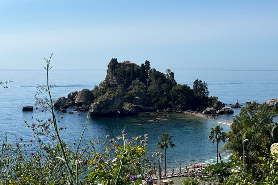 view of isola bella taormina
