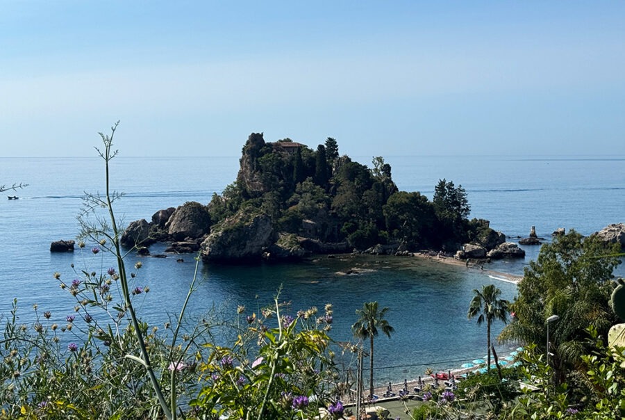 view of isola bella taormina