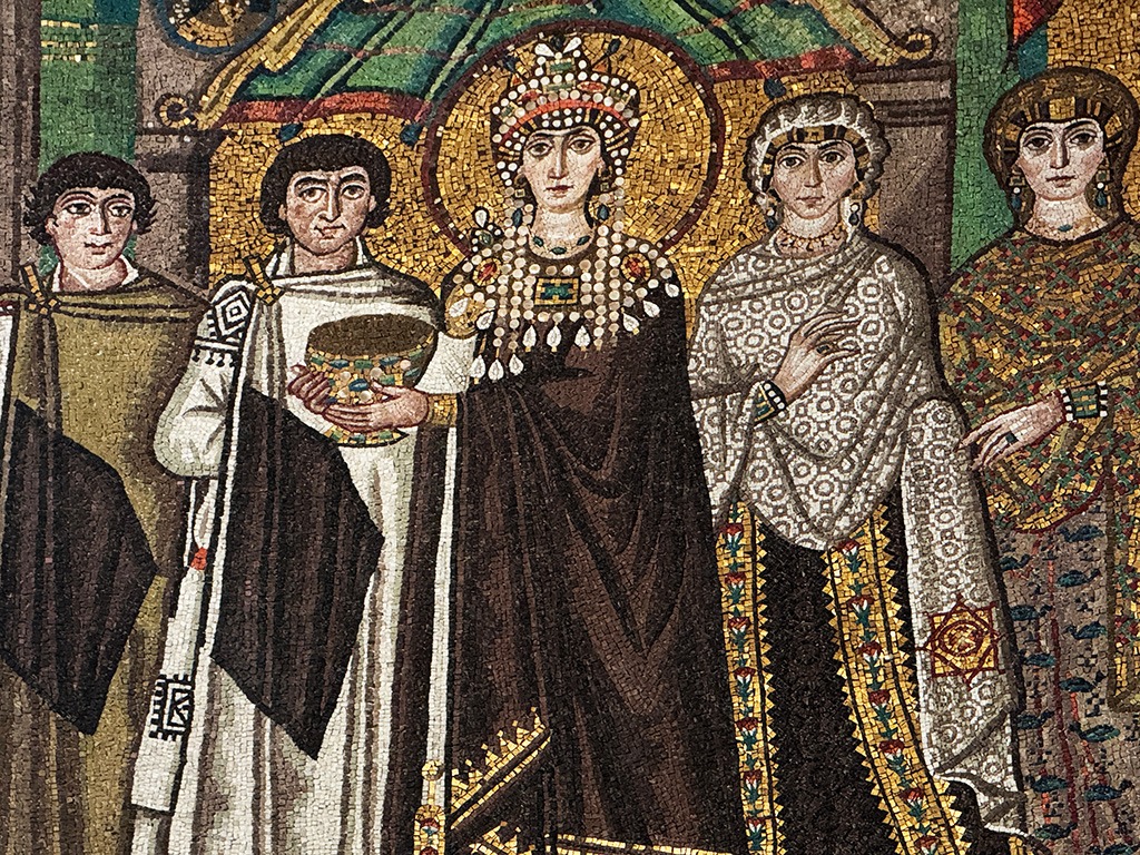 mosaics of ancient empress Theodora in Ravenna
