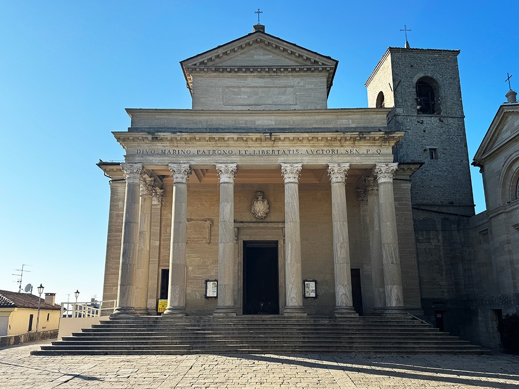 facade of the san marino basilica