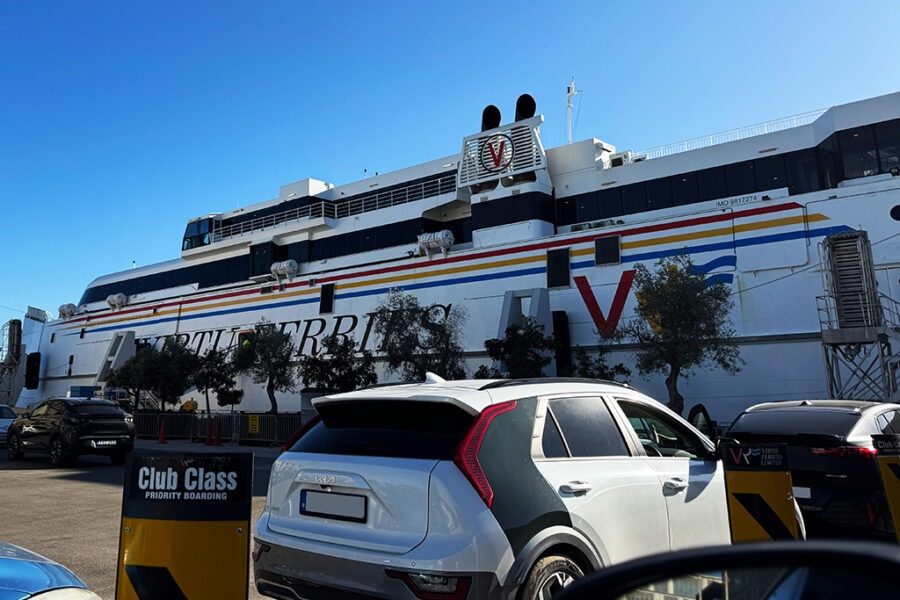 view of virtu ferry at valletta port