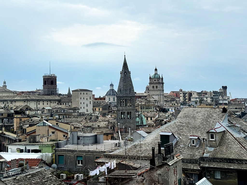 view of genoa historic center skyline