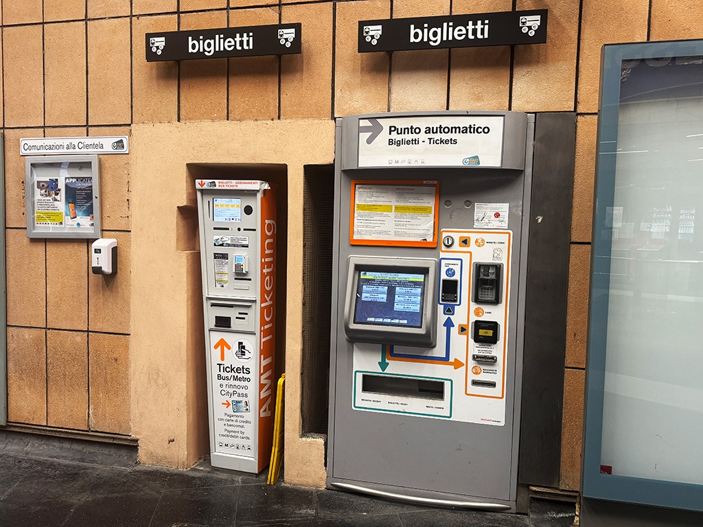 metro ticket machines in genoa