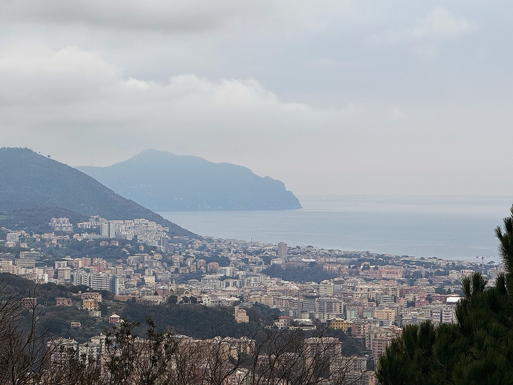 view of genoa city from righi view point