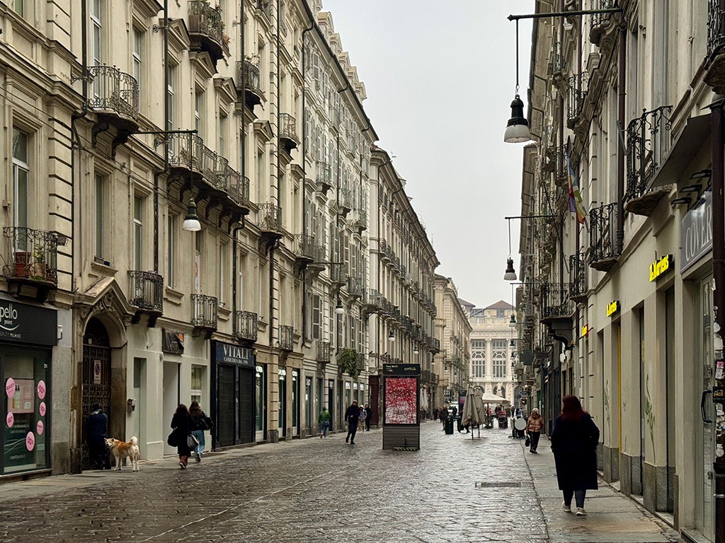 streets of quadrilatero quarter in turin