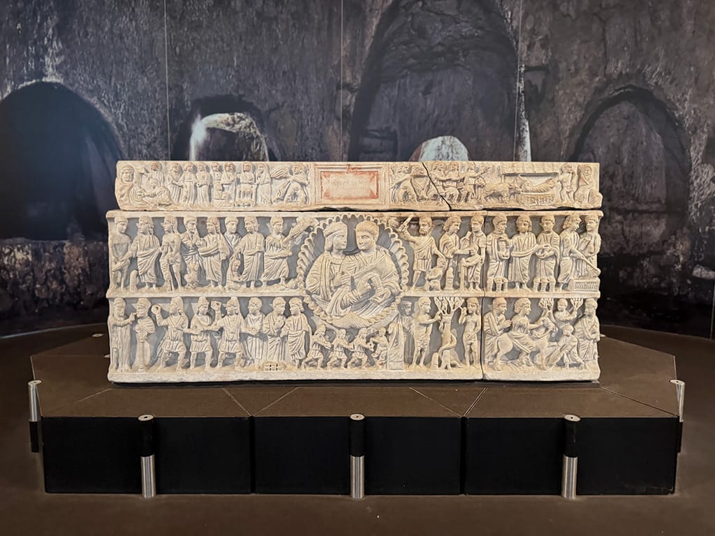 The Sarcophagus of Adelphia in Syracuse Archeological Museum